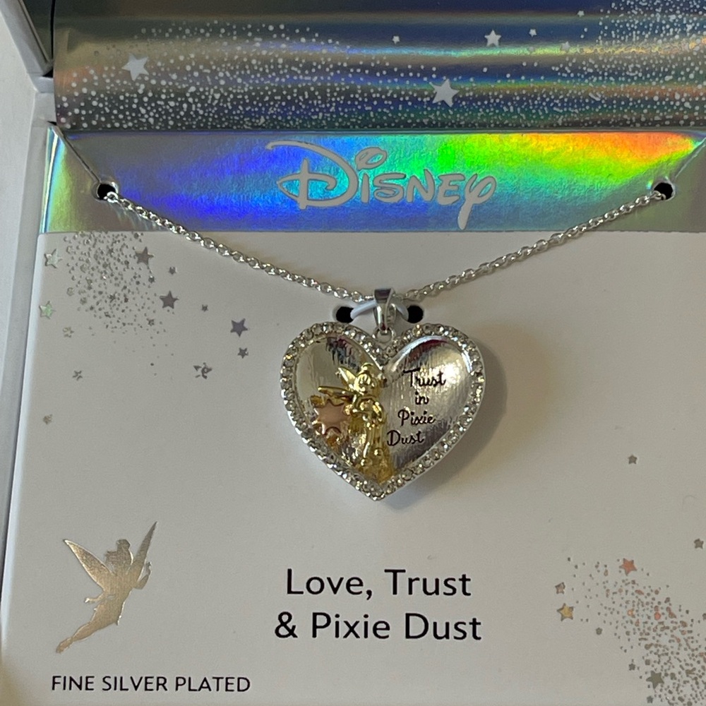 Disney Classics Jewelry | Tinker Bell Heart Pendant Necklace - Picture 6 of 8